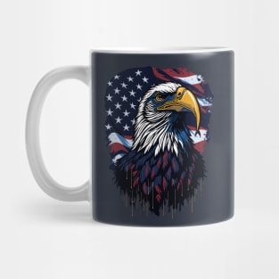 Patriotic Eagle USA American Flag Proud Veteran Mug